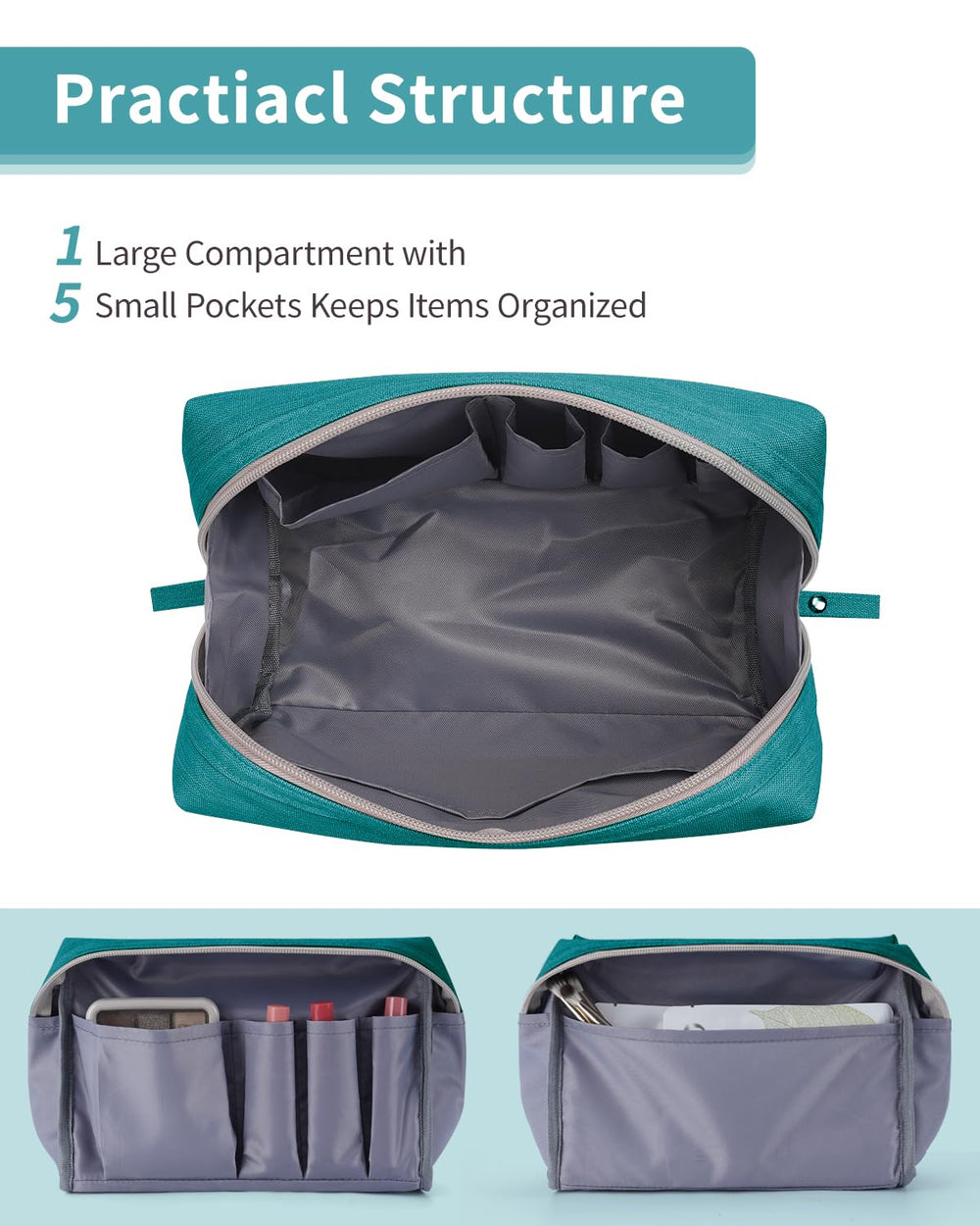 Narwey trousse bleu-vert tissu imperméable protège vos affaires en voyage