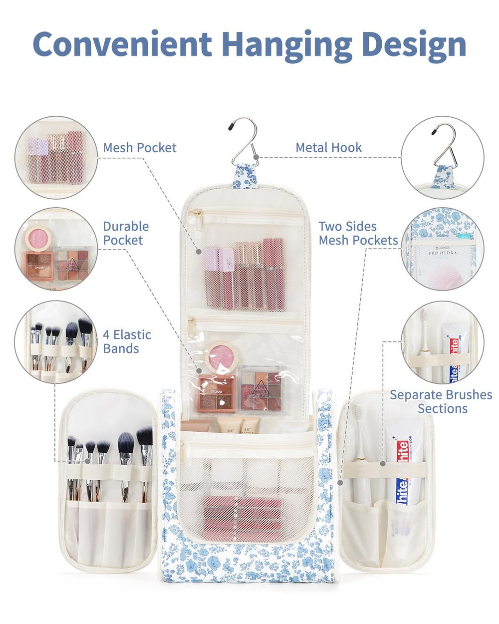 Narwey grand format avec organisation interne pour tout ranger facilement.