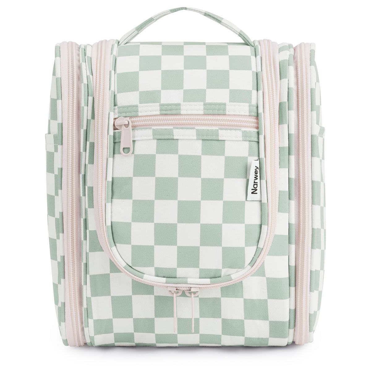 Narwey trousse à carreaux vert menthe prête pour le voyage