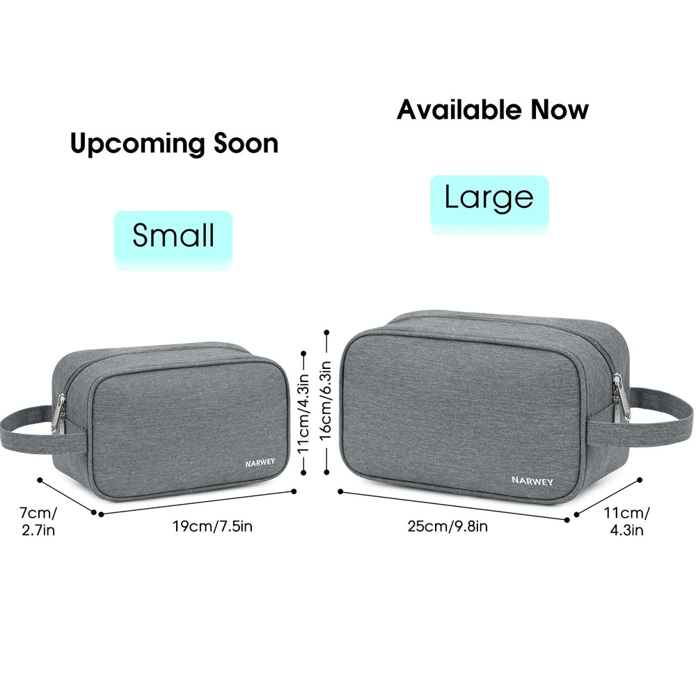 Poignée latérale pratique sur la trousse Narwey gris pour transporter sans effort.