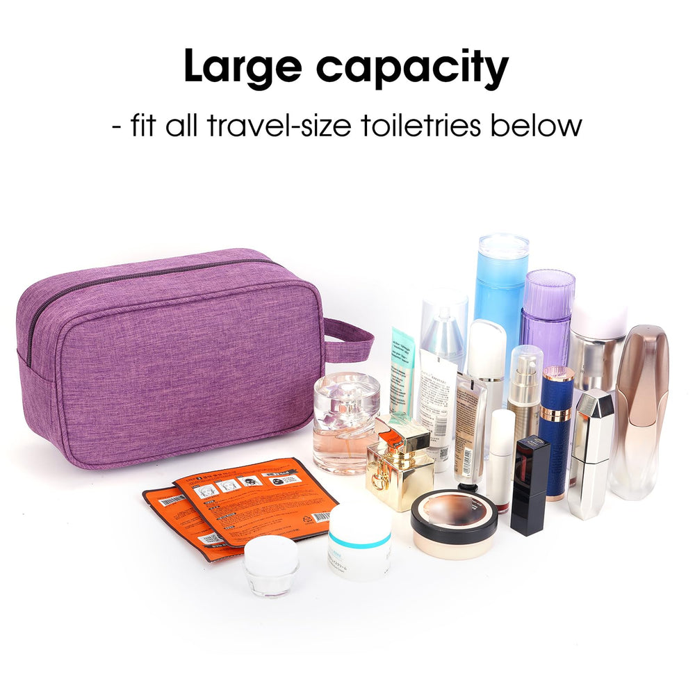 Narwey trousse toilette voyage violet foncé, compartiments internes pour organiser vos produits