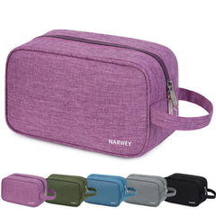 Narwey trousse de toilette voyage violet foncé avec ouverture large pour un accès rapide