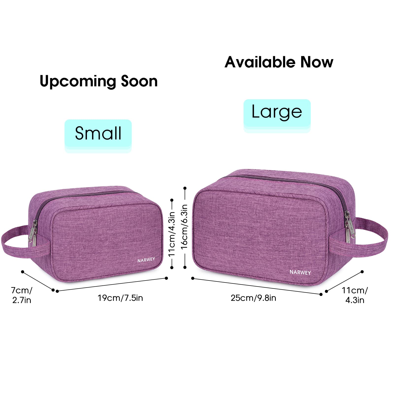 Narwey trousse toilette voyage violet foncé, tissu résistant à l'eau et nettoyage facile