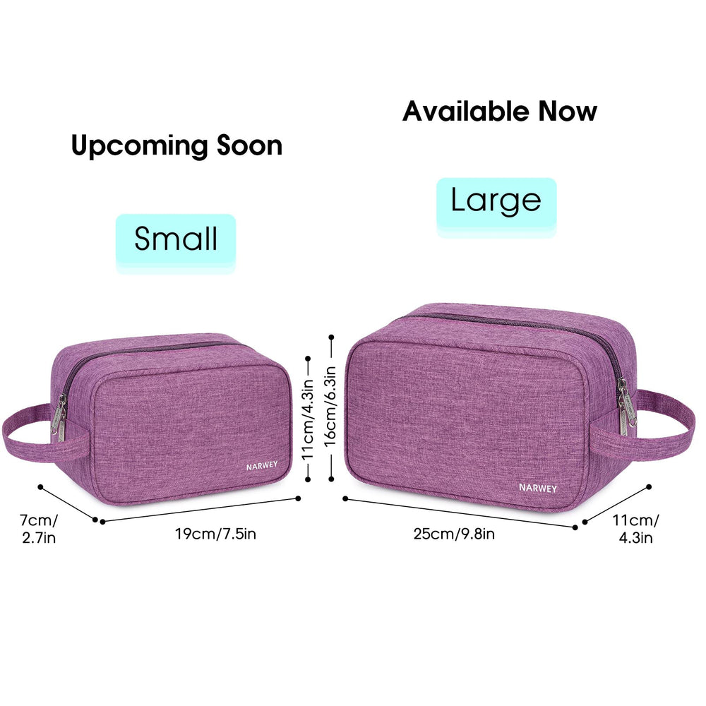 Narwey trousse toilette voyage violet foncé, tissu résistant à l'eau et nettoyage facile