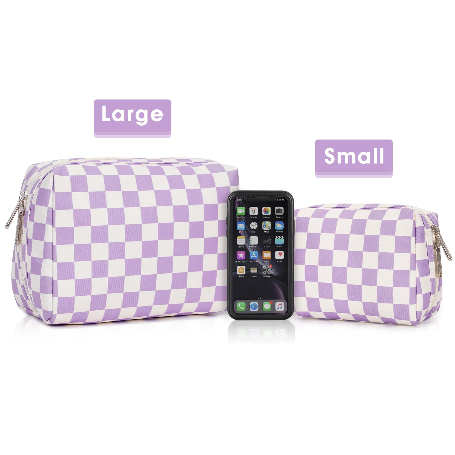 Narwey grand sac-maquillage avec compartiments dédiés pour pinceaux et rouges à lèvres.