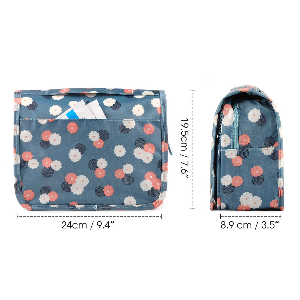 Utilisation voyage et gym Narwey bleu fleuri, parfait pour déplacements.