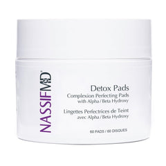 NassifMD lingettes exfoliantes détox, boîte pratique pour une peau nettoyée en profondeur.