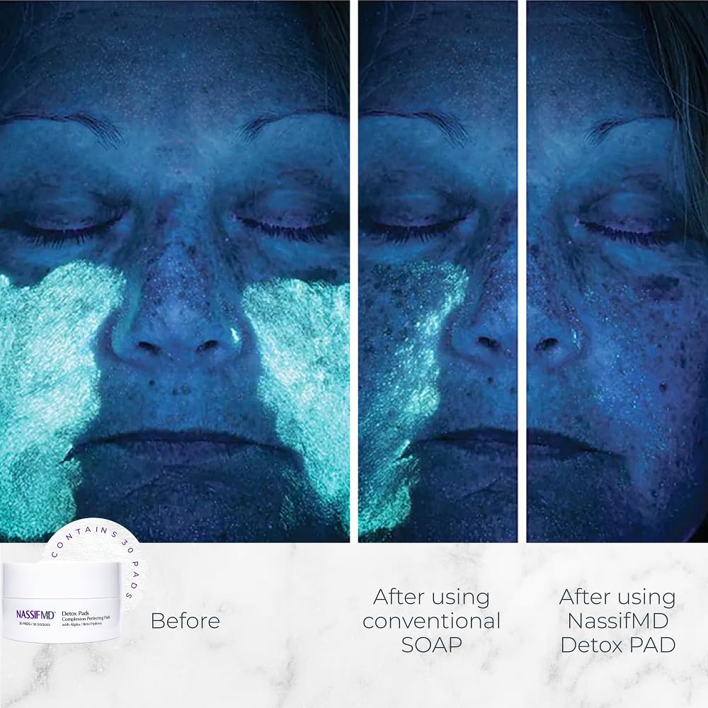 Texture en gros plan des pads montrant une peau plus lisse après usage.