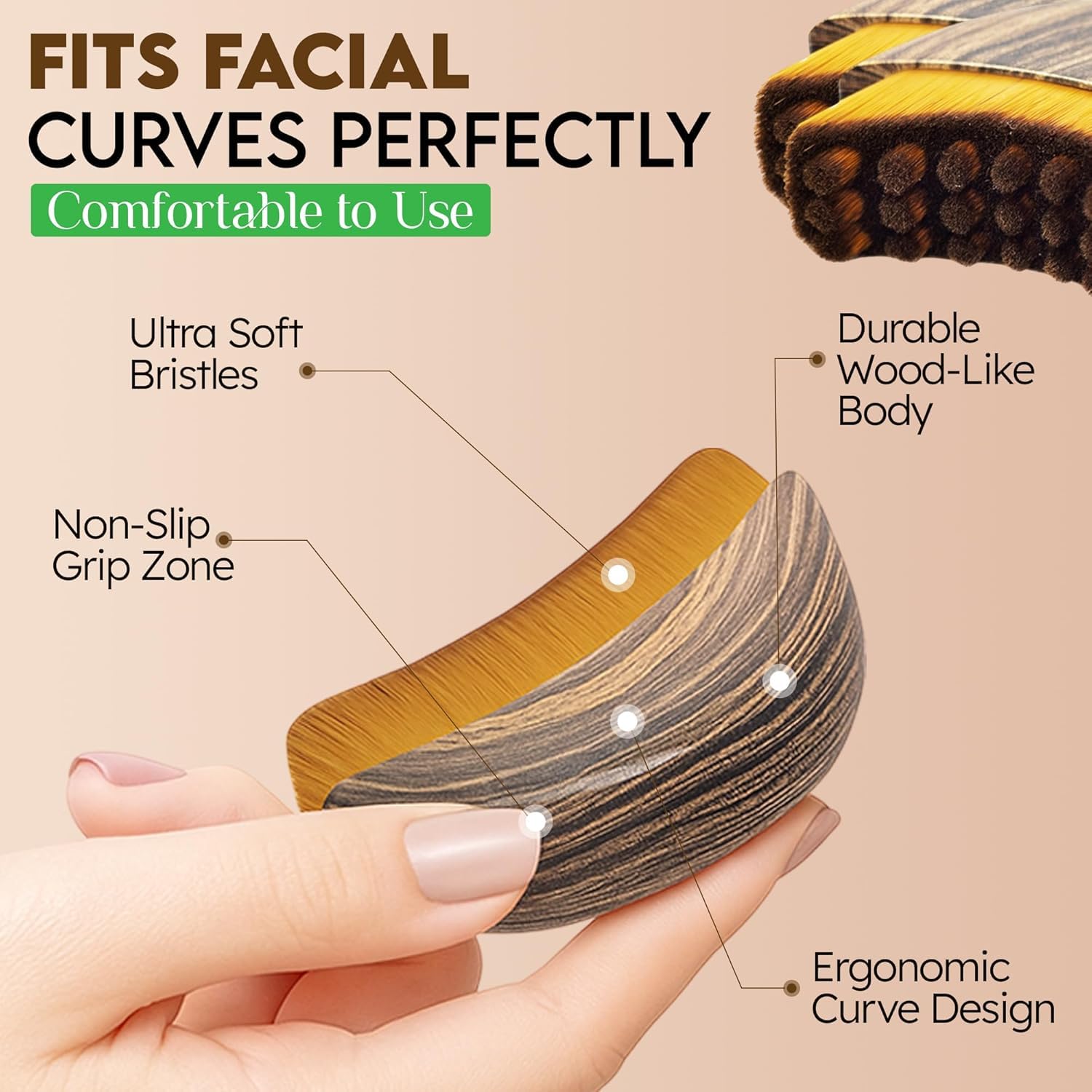 Brosse lymphatique Nasteck visage utilisation quotidienne pour un soin apaisant.