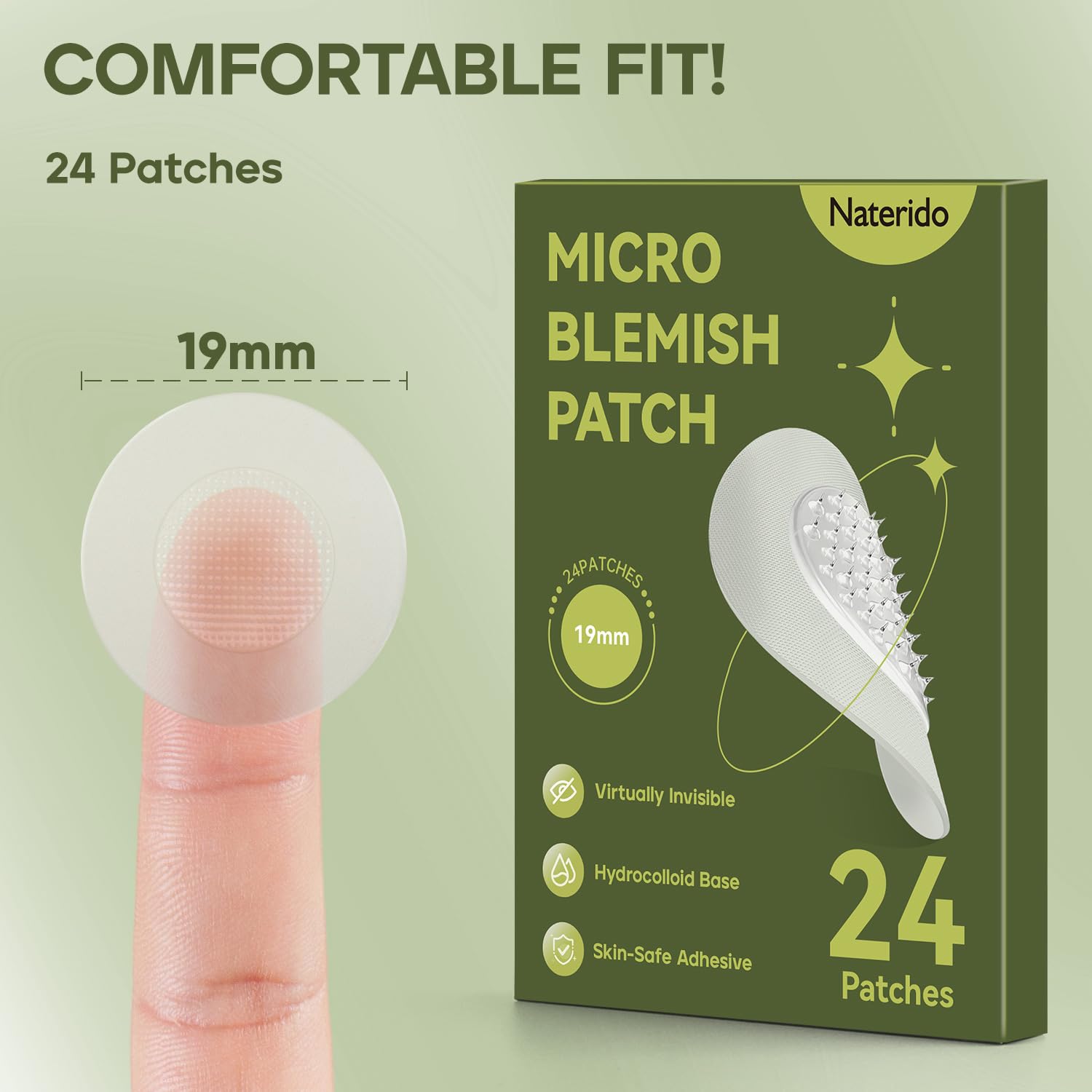 Naterido Patch protection peau délicate : absorbe les impuretés sans irritations.