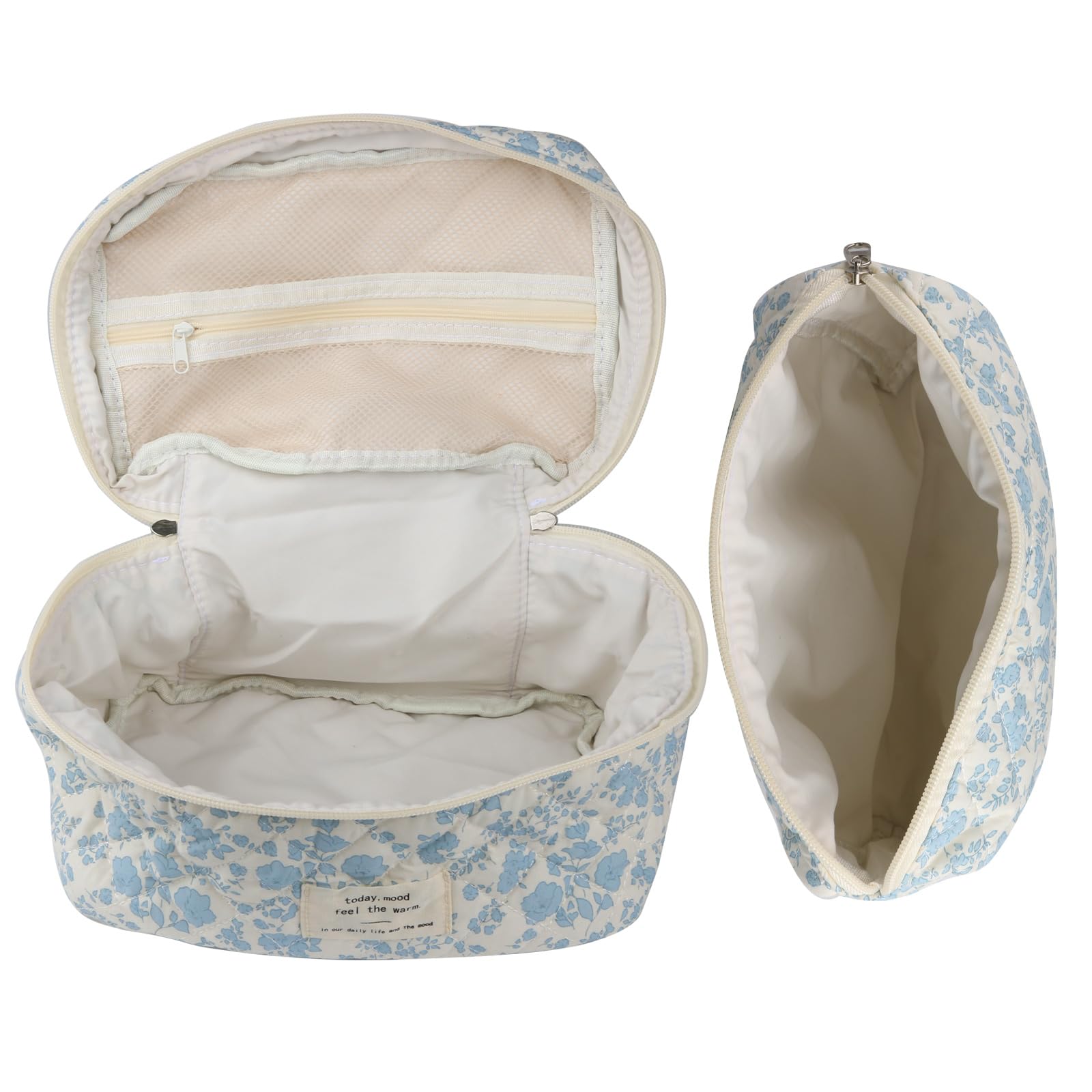 Natinsa etui maquillage grand capacite emplacement pinceaux pour voyage.
