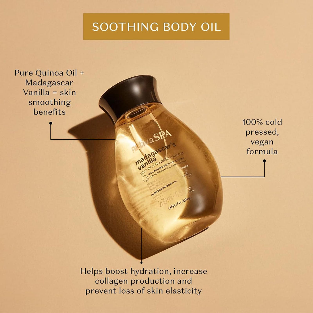 NATIVA SPA bouteille huile corps prête à intégrer la routine hydratante.