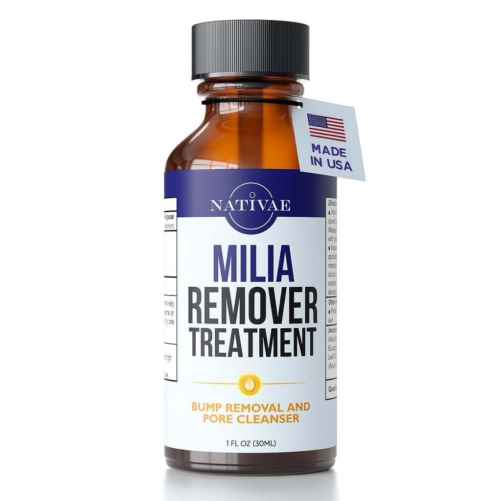 Nativae Milia Remover under-eye application for delicate skin, targeted care.
