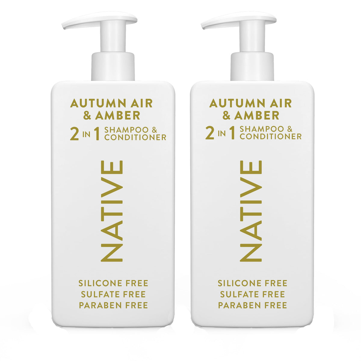 Native 2-en-1 Shampoing Après-Shampoing bouteille Automne Air Ambre prête à l'emploi pour cheveux propres