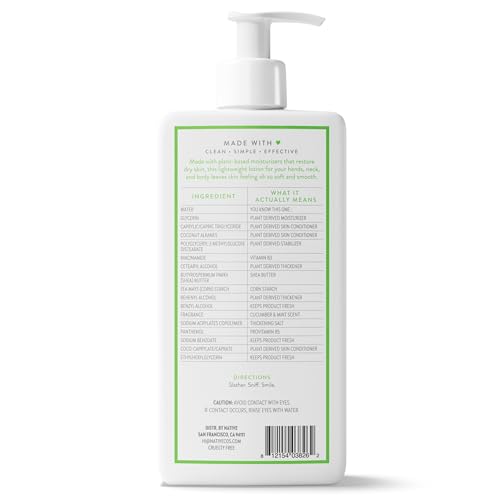 Native Body Lotion: emballage élégant et voyage facile