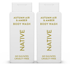 Native Body Wash – bouteille Automne Air Ambre, parfum réconfortant pour la douche.