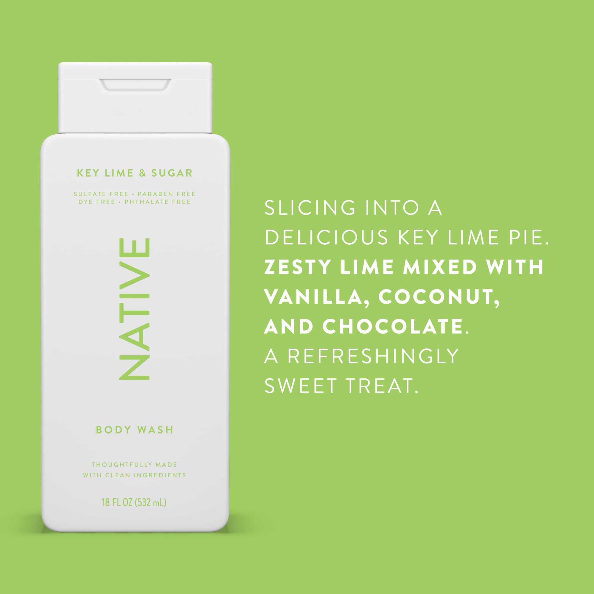 Native Body Wash : ingrédients naturels pour un soin quotidien.