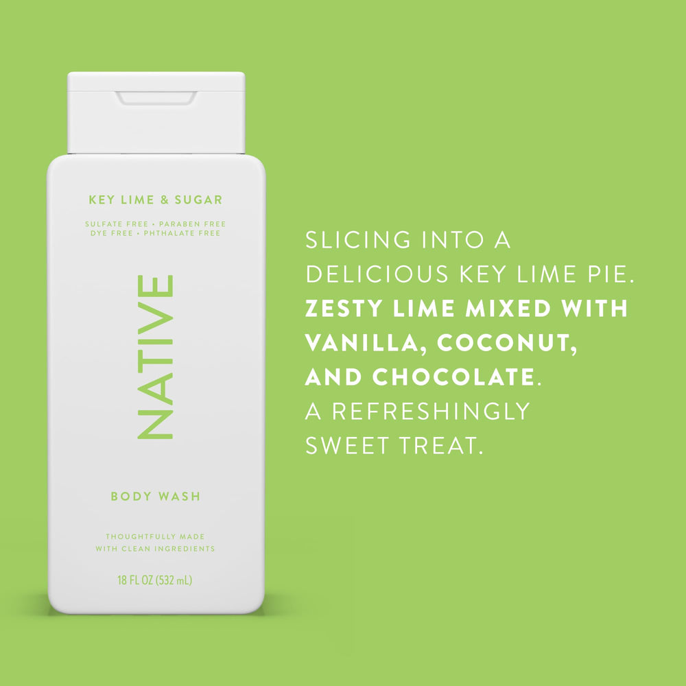 Native Body Wash : ingrédients naturels pour un soin quotidien.