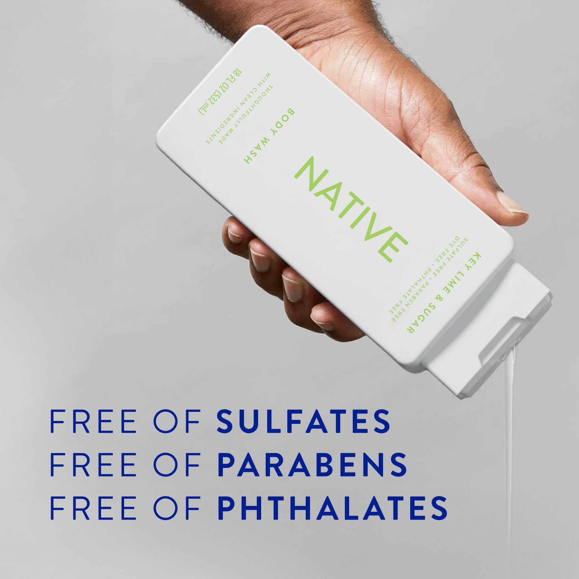 Native Body Wash : peau hydratée et douceur après la douche.