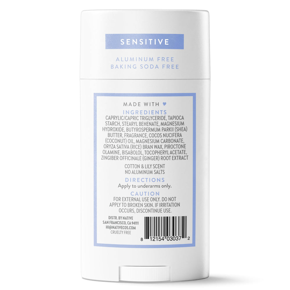 Native Sensitive Déodorant : emballage élégant et pratique.