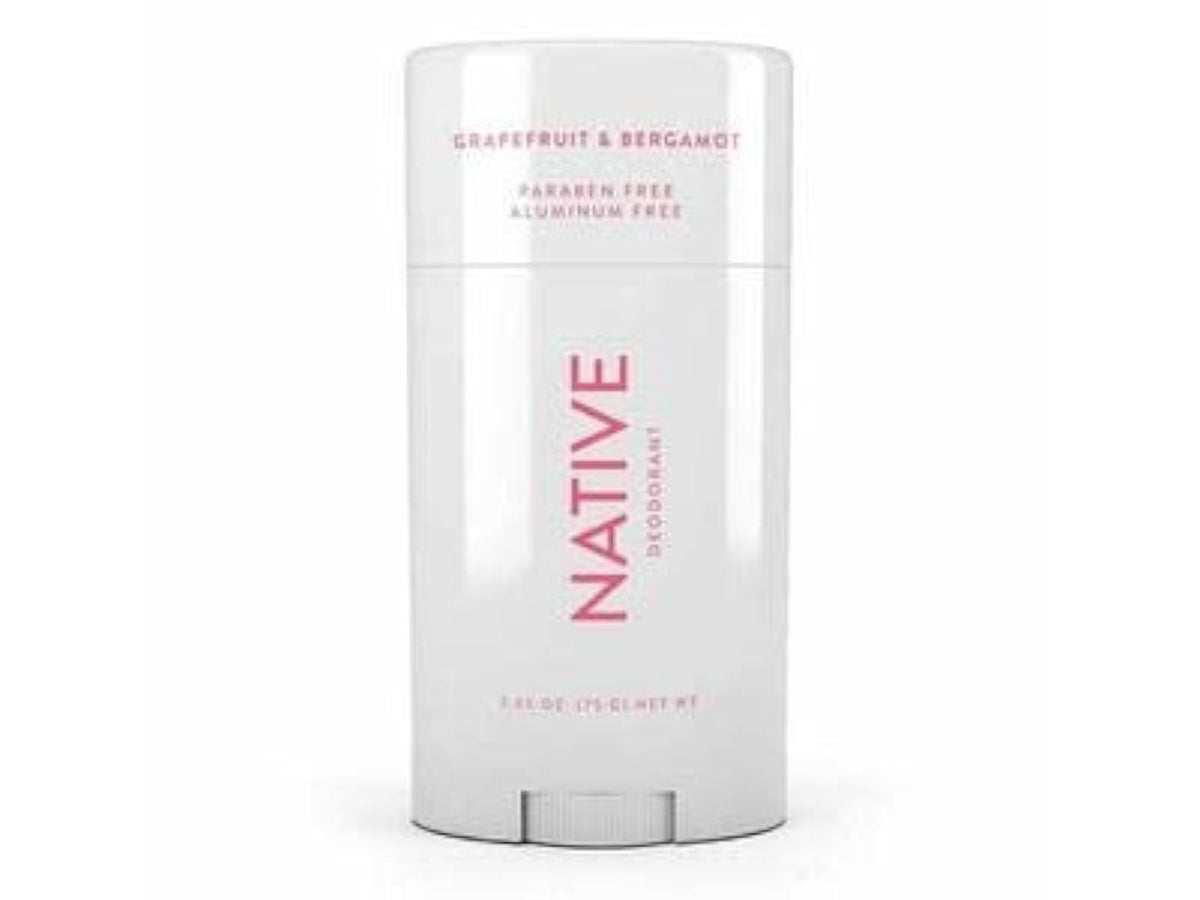 Déodorant Native Grapefruit et Bergamot, bouteille, parfum frais durable pour toute la journée.