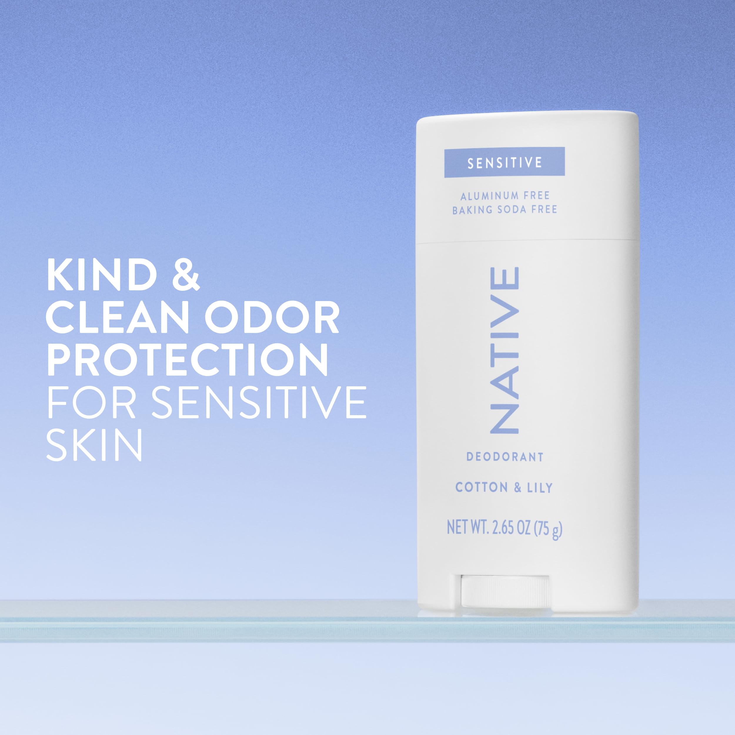 Native Sensitive Déodorant : ingrédients naturels coco et karité.