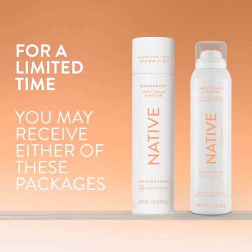 Confiance quotidienne avec Native Déodorant Spray Pêche Douce et Nectar