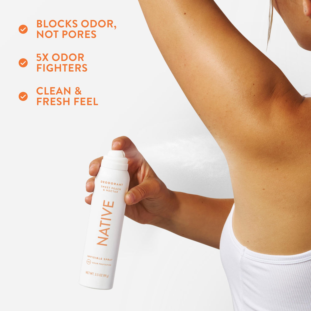Propulseur naturel à base d’azote du Native Déodorant Spray Pêche Douce et Nectar