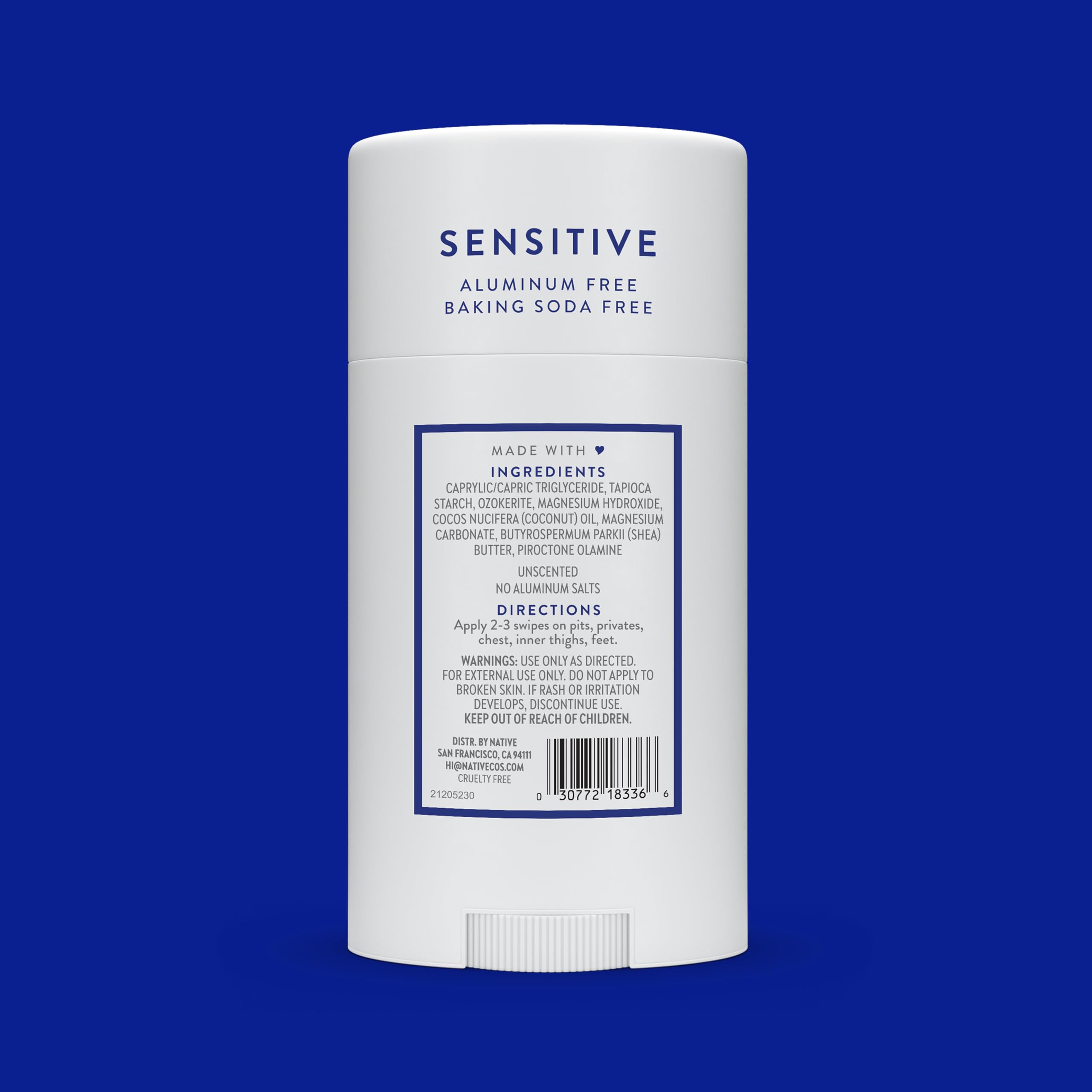 Native Déodorant Stick — emballage responsable pour une routine durable.