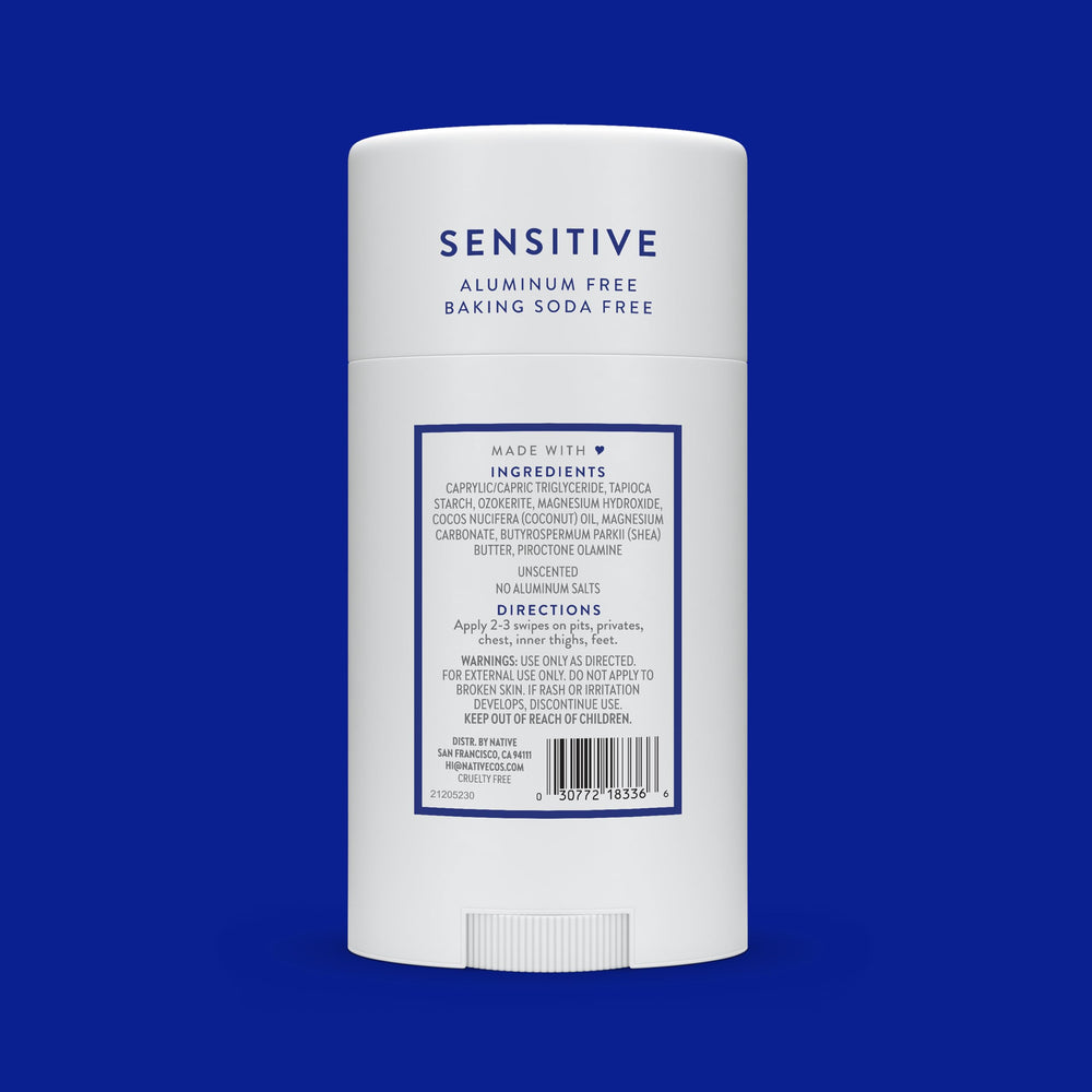 Native Déodorant Stick — emballage responsable pour une routine durable.