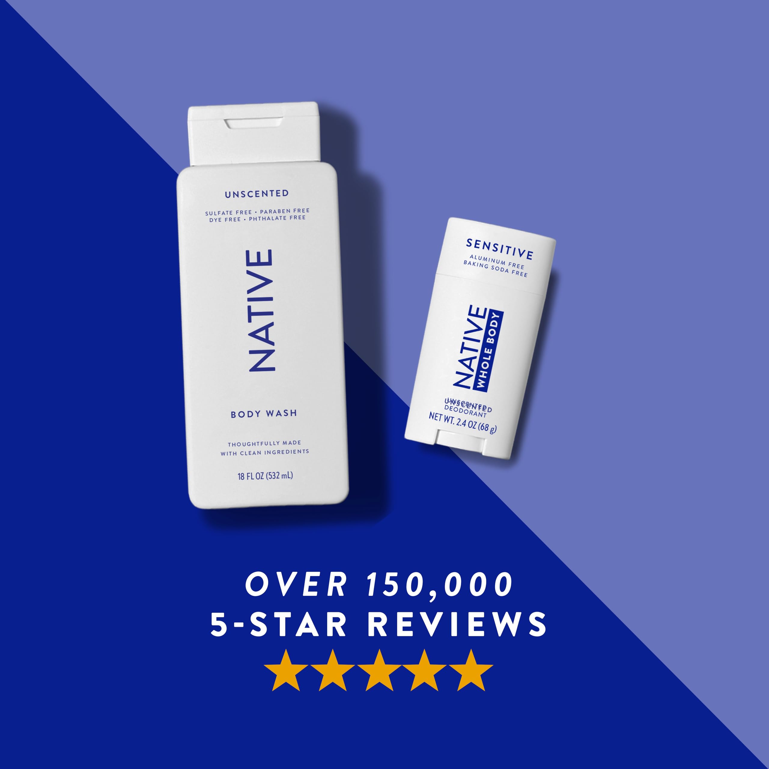 Native Déodorant Stick Homme et Femme — convient à tous pour une fraîcheur discrète.