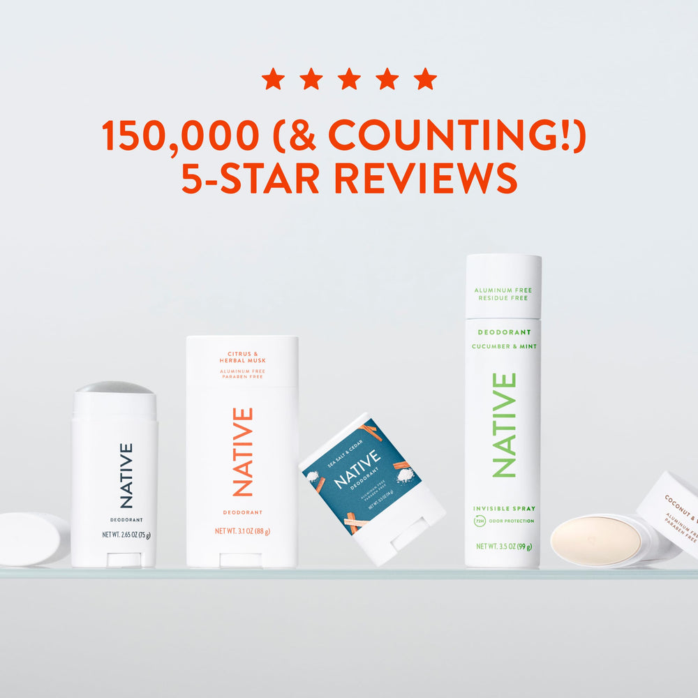 Absence de résidu sur les vêtements avec le Native Déodorant Citrus et Musc Herbacé.