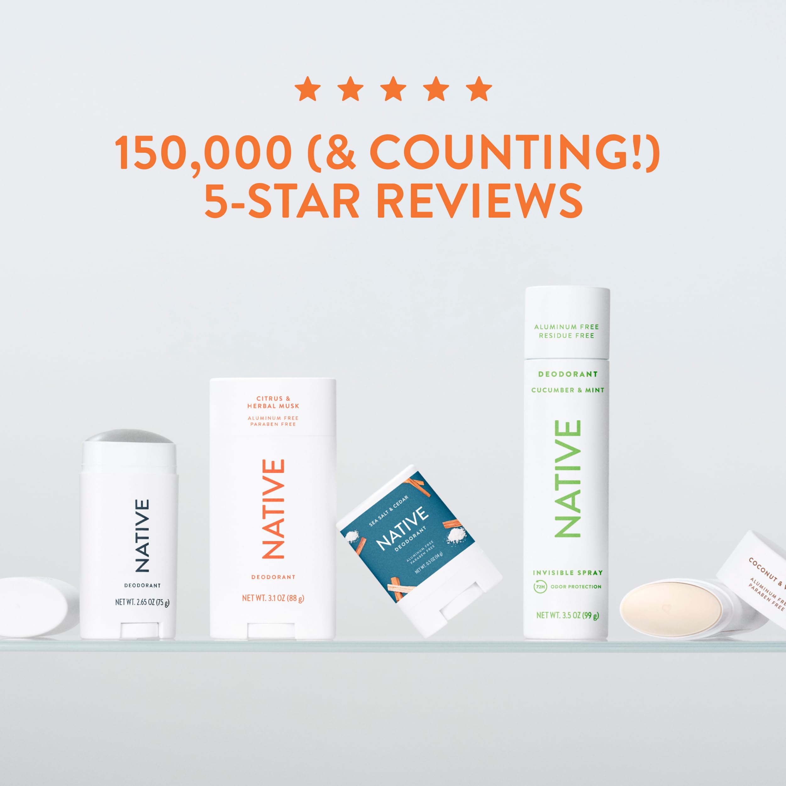 Native déodorant – usage mixte homme et femme, polyvalent et facile d'utilisation.