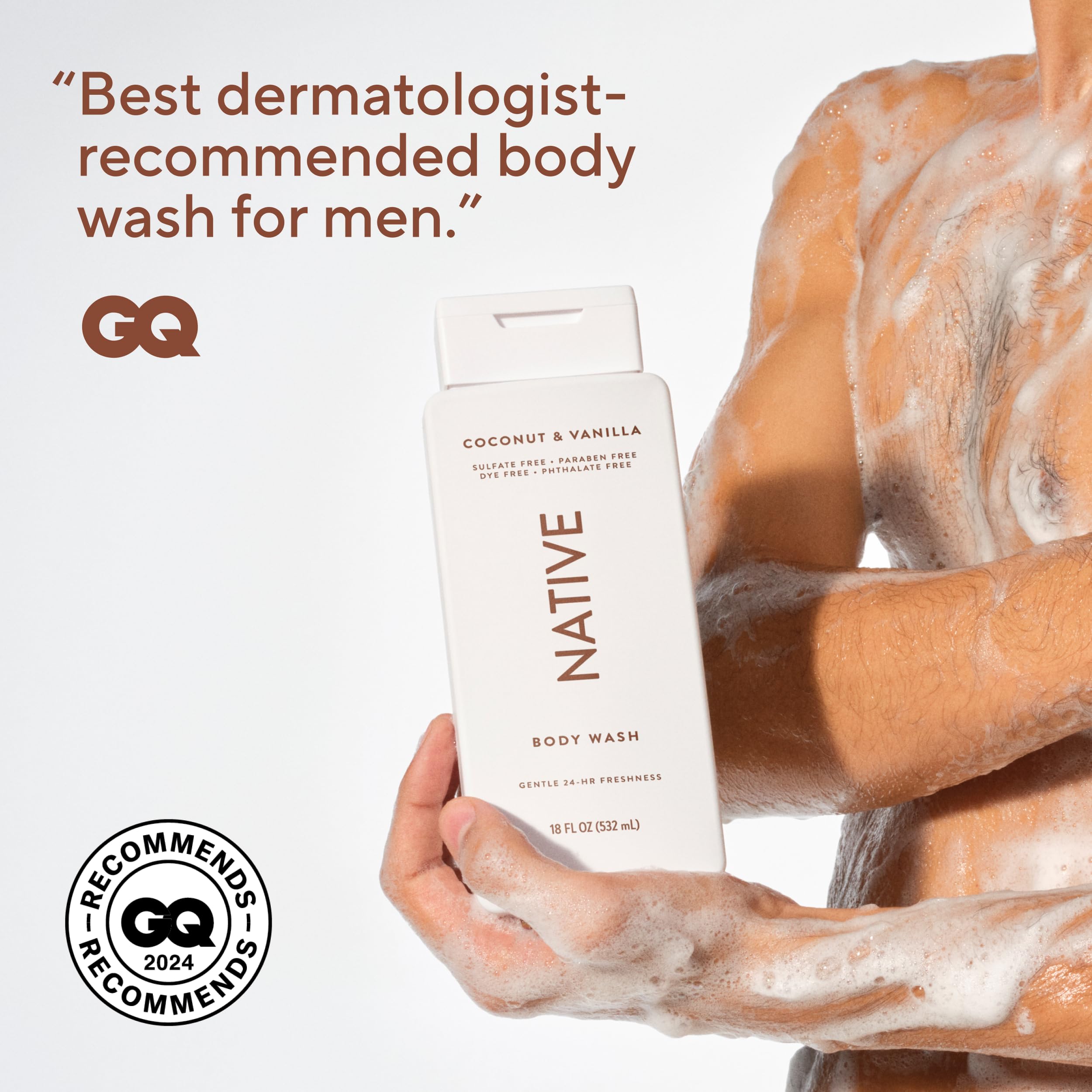 Native Gel Douche: formulation végane et sans cruauté envers les animaux.