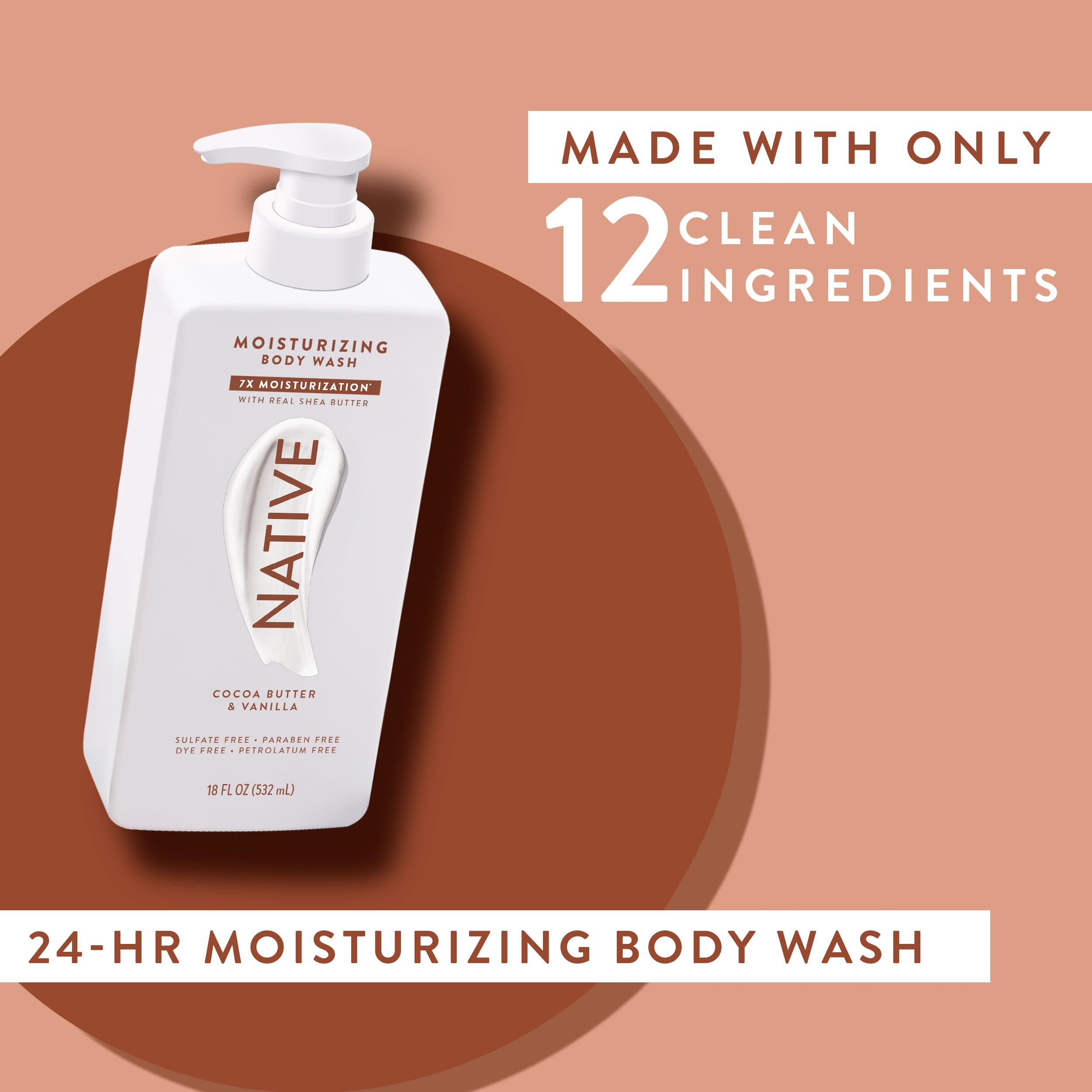 Native Douche utilisation quotidienne qui hydrate durablement la peau.