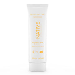 Native Écran solaire FPS30, tube compacte pour une protection durable au quotidien.