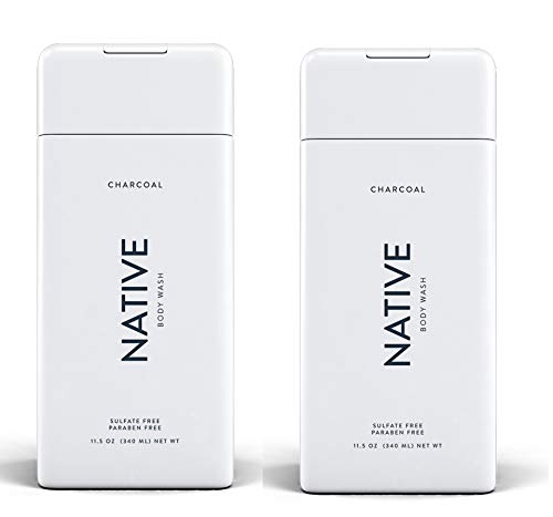 Native Gel Douche Charbon: bouteille lot de 2, mousse dense sans résidu