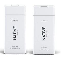 Native Gel Douche Charbon: bouteille lot de 2, mousse dense sans résidu