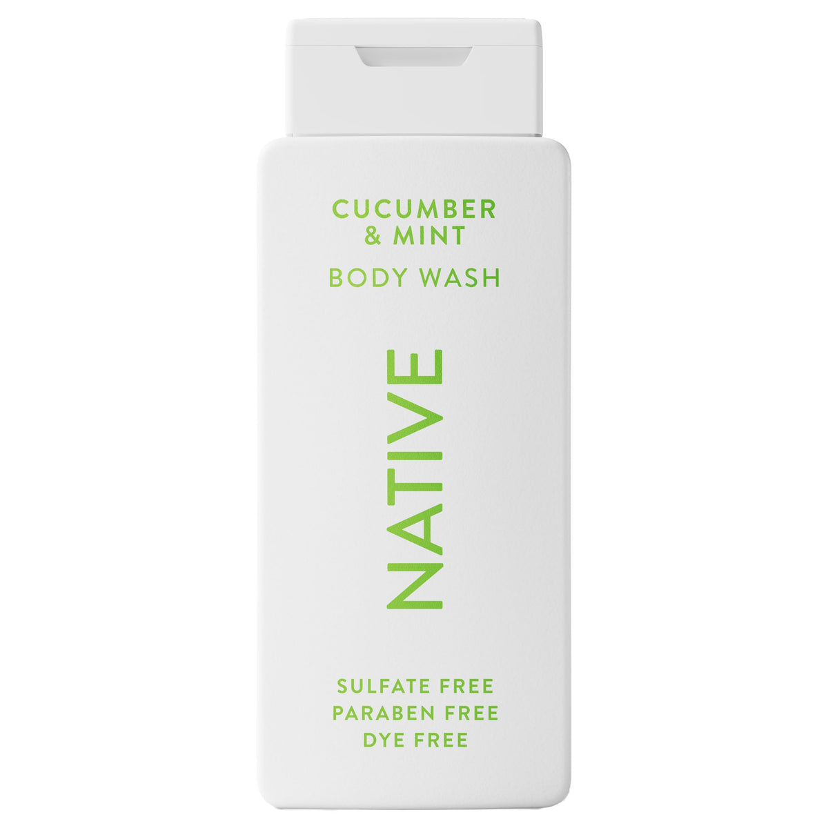 Native Gel Douche Concombre Menthe, bouteille élégante, parfum frais et hydratant.