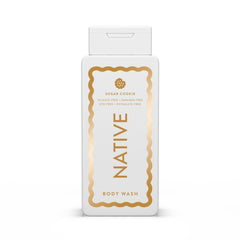 Native Gel Douche Édition des Fêtes, flacon au parfum biscuit sucré, hydratant et doux.