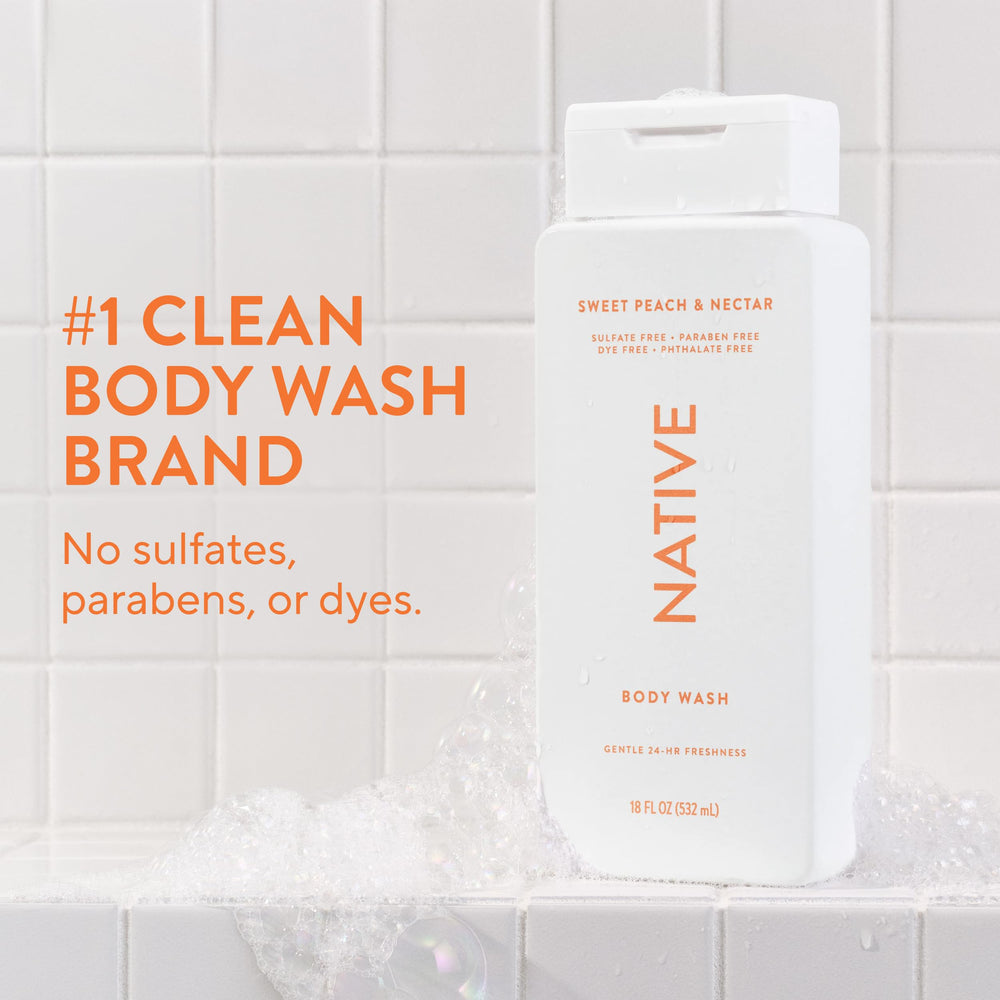 Native Gel Douche Sweet Peach: mousse riche et douceur immédiate