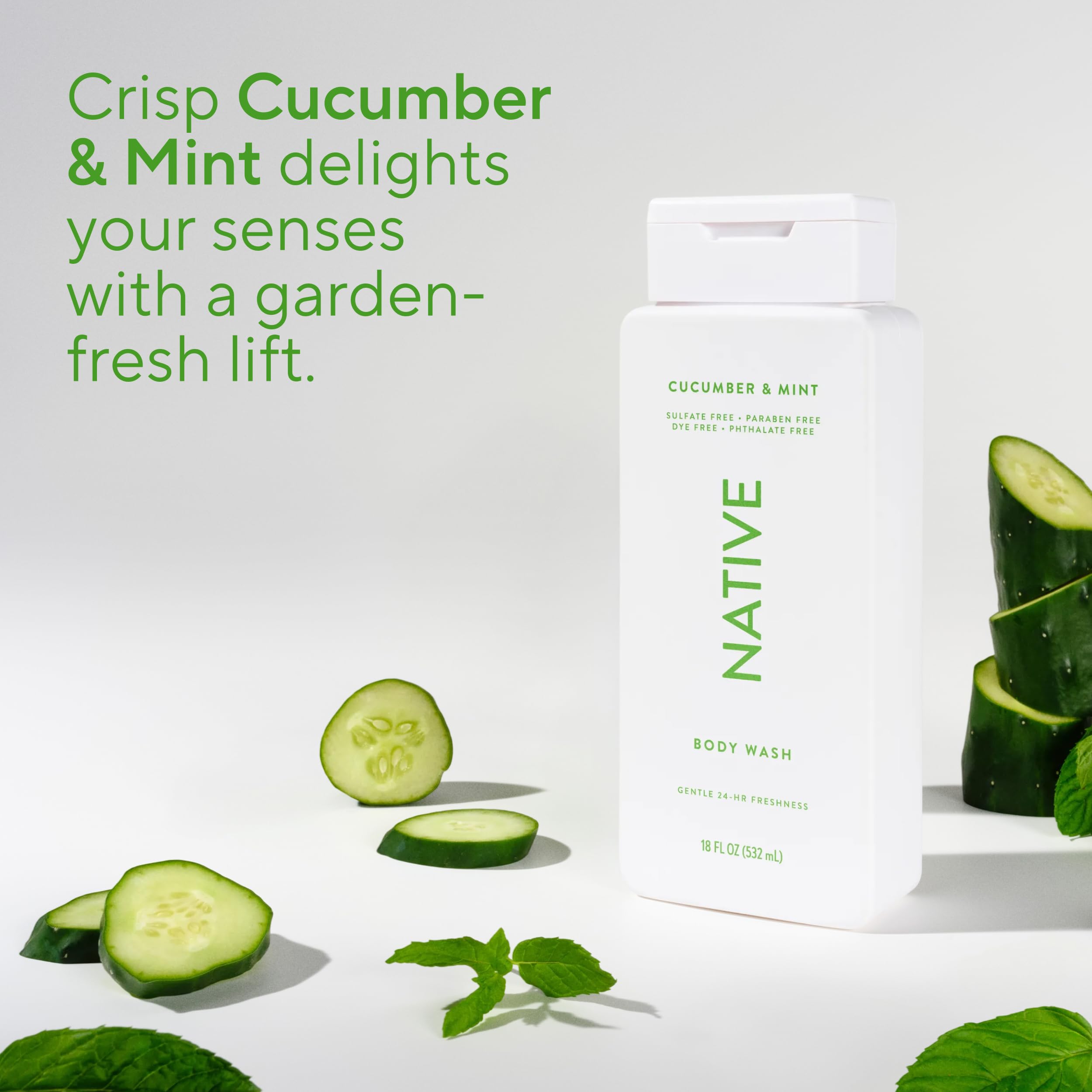 Native Gel Douche végane et sans cruauté envers les animaux, formulation éthique.