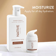Native Hydratant Quotidien : application facile et absorption rapide sur le visage.