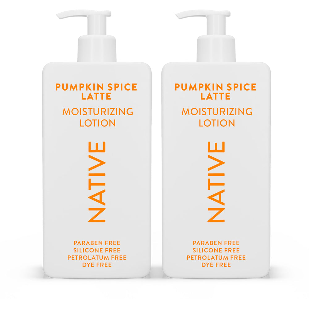 Lotion Native parfum Citrouille et Épices, flacon élégant pour hydratation durable