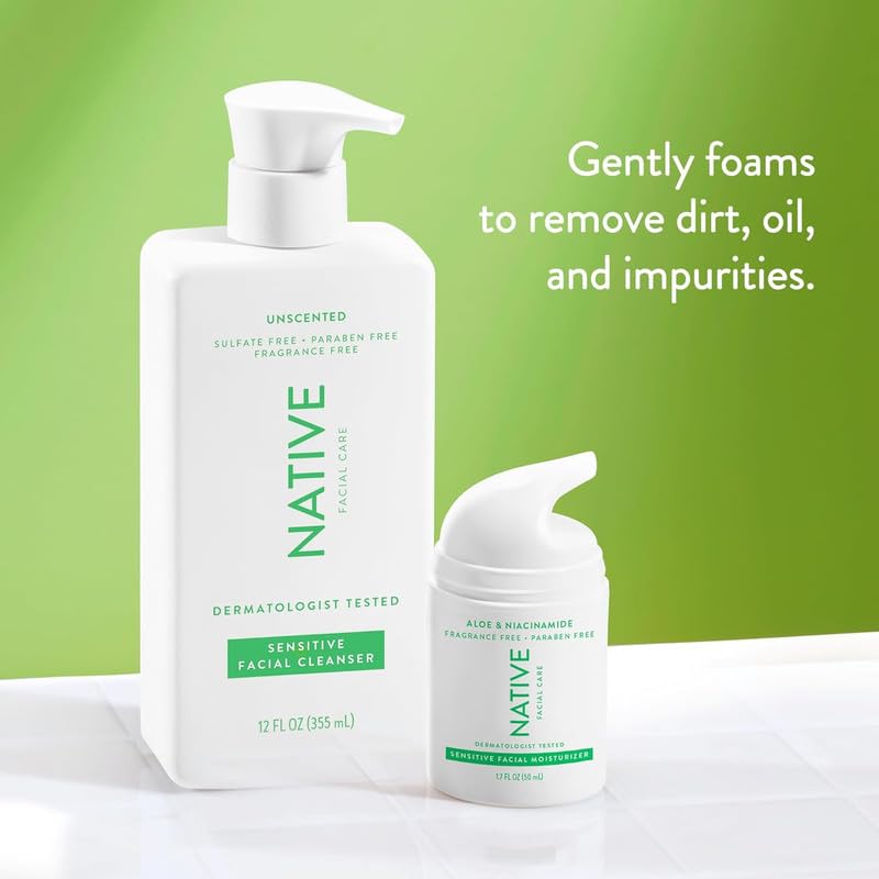 Native nettoyant visage sensible — aloe apaisant pour hydratation subtile.