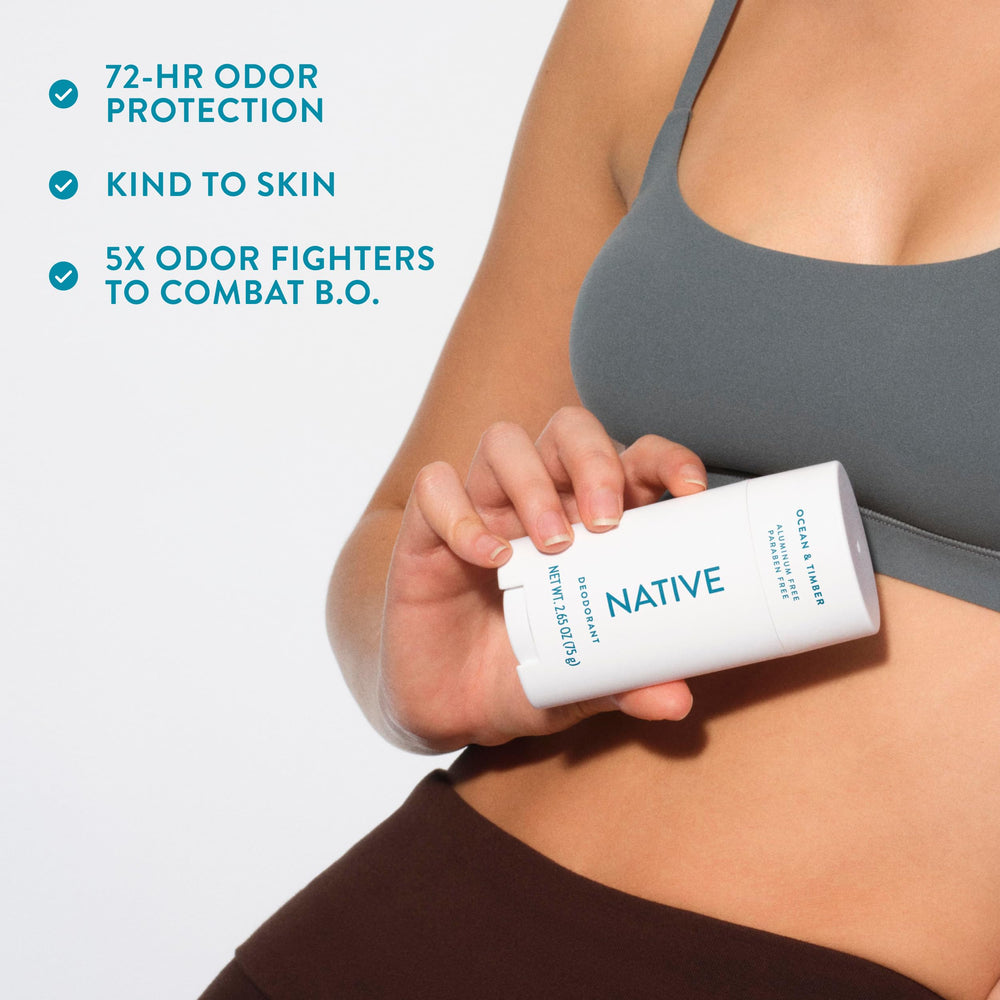 Native Ocean & Timber bergamot note; crisp citrus touch for energizing freshness.