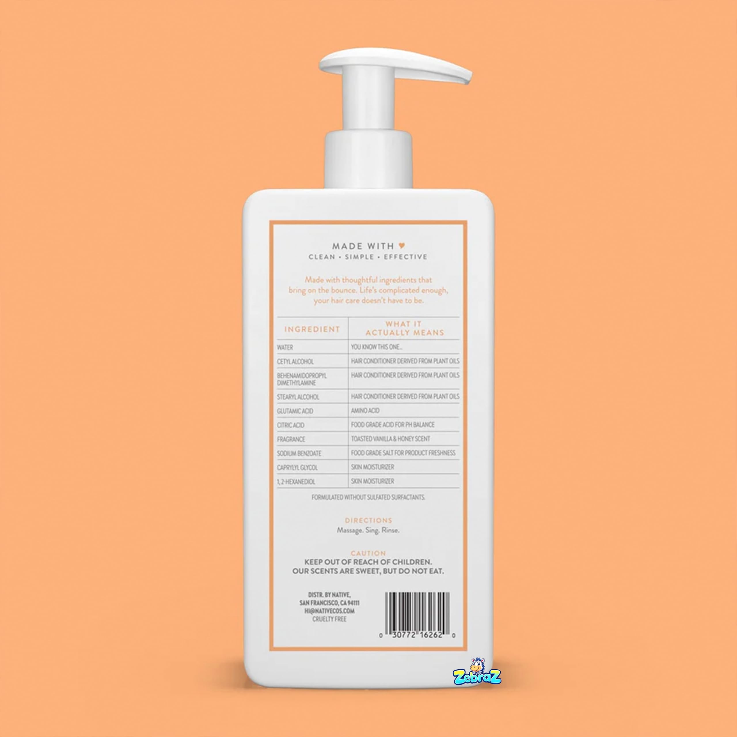 Routine hydratante naturelle Native, lavage et soin pour cheveux équilibrés.