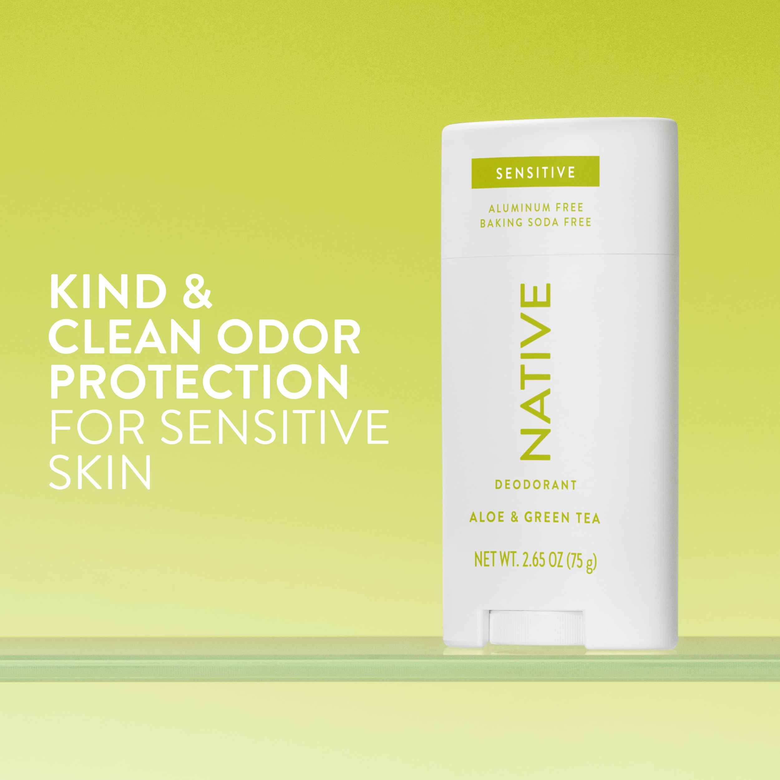 Native Sensitive Déodorant - stick solide facile à utiliser au quotidien