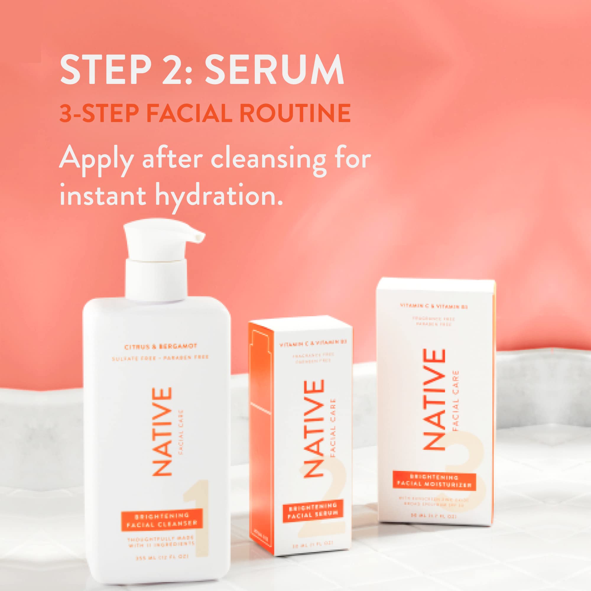 Sérum Éclaircissant Native - niacinamide et vitamine C sans parfum pour tous types de peau