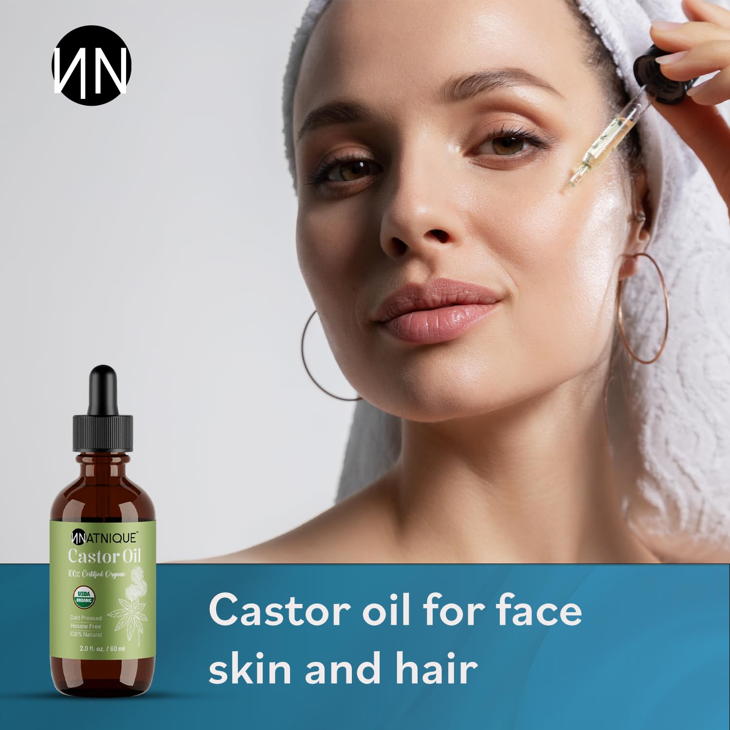 Natnique huile ricin - soin visage naturel et éclat